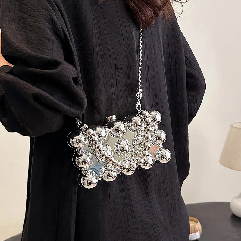 Pearl Chain Lipstick Bag