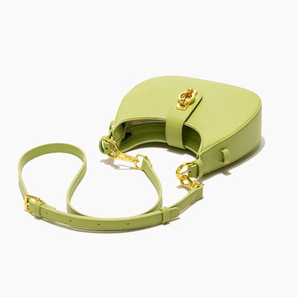 Half-Moon Leather Crossbody