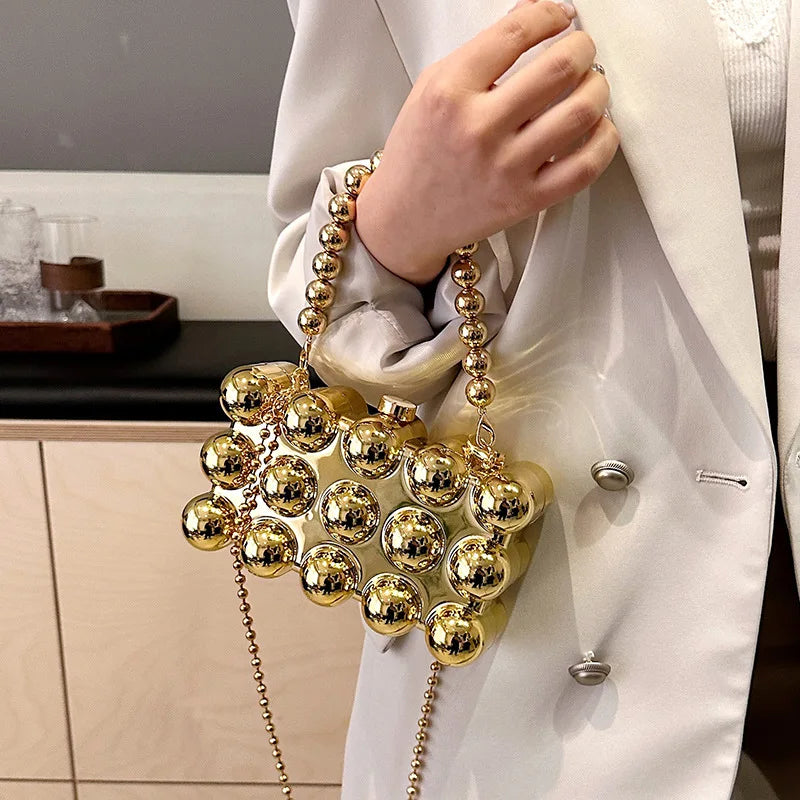 Pearl Chain Lipstick Bag