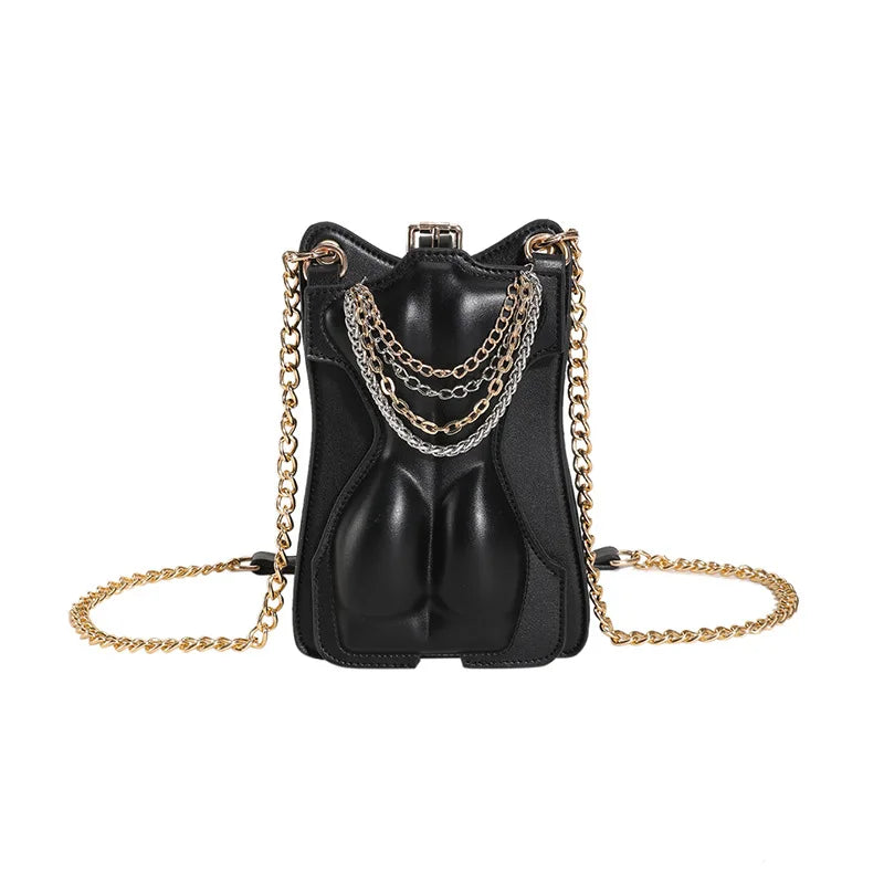 Chic Black Chain Crossbody