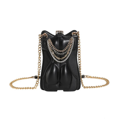 Chic Black Chain Crossbody