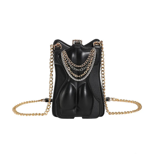 Chic Black Chain Crossbody