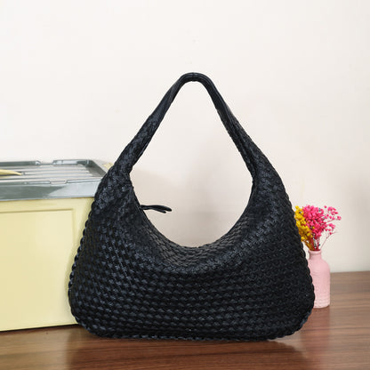 Handwoven Patchwork Hobo Bag