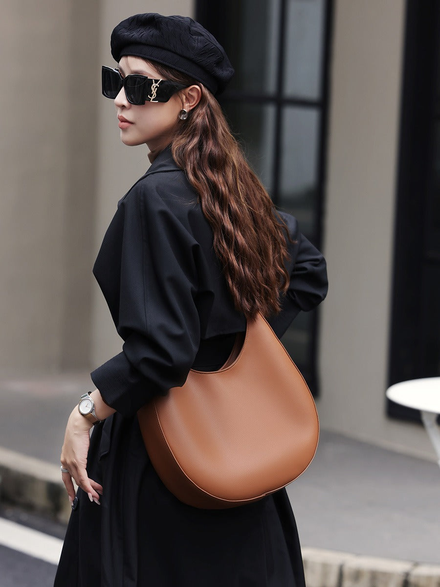 Crescent Leather Armpit Bag