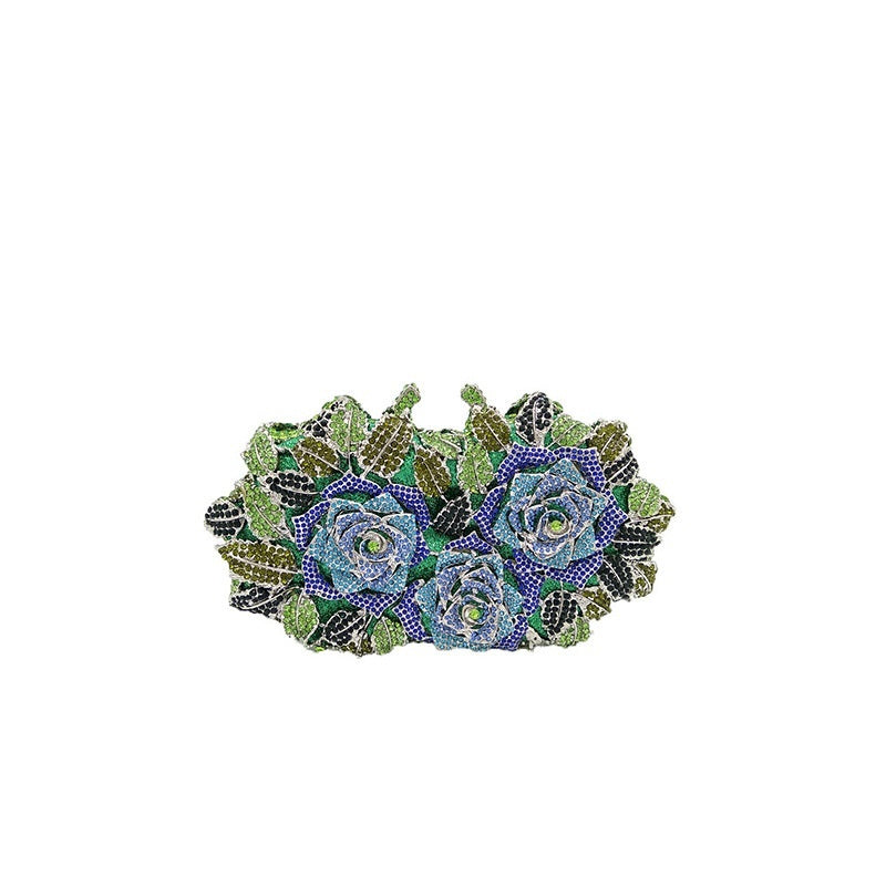 Hollow Flower Diamond Clutch