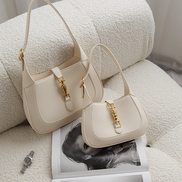 Cowhide Leather Underarm Bag