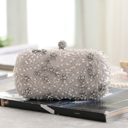 Diamond Embroidered Evening Clutch