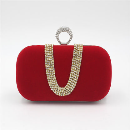 Velvet Diamond Bridal Clutch