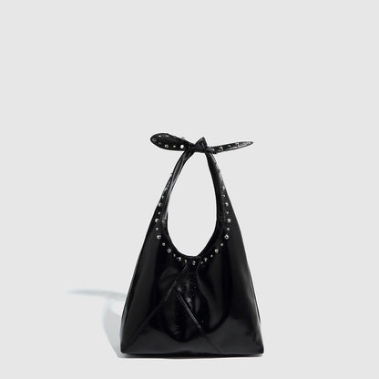 Tote Bag Rivet Bow Underarm Bag Women's Bucket Bag