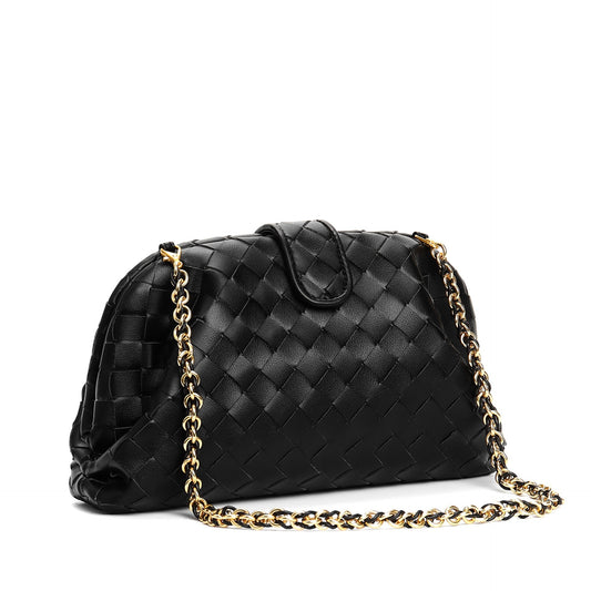 Woven Leather Square Bag