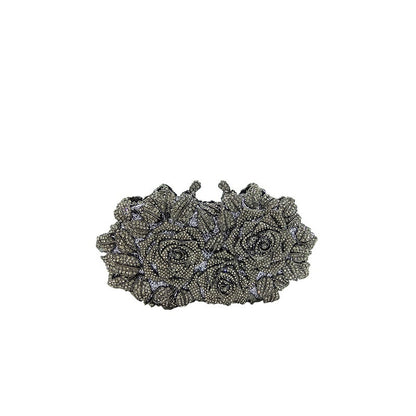 Hollow Flower Diamond Clutch