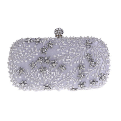Diamond Embroidered Evening Clutch