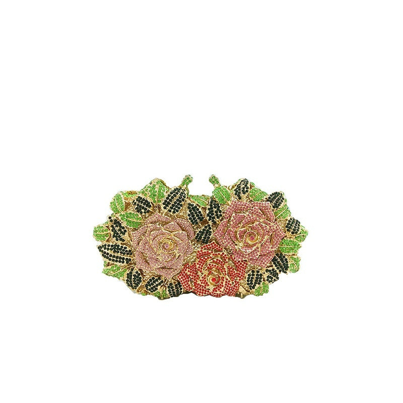 Hollow Flower Diamond Clutch