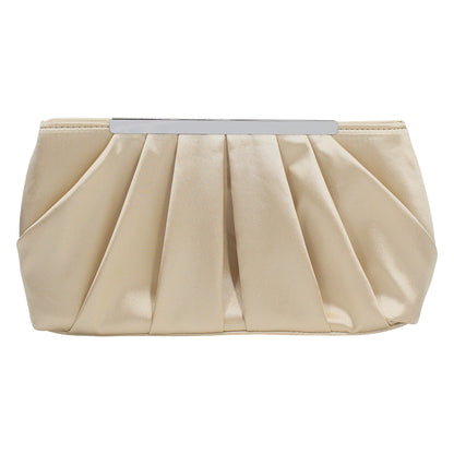 Pleated Satin Dinner Clutch