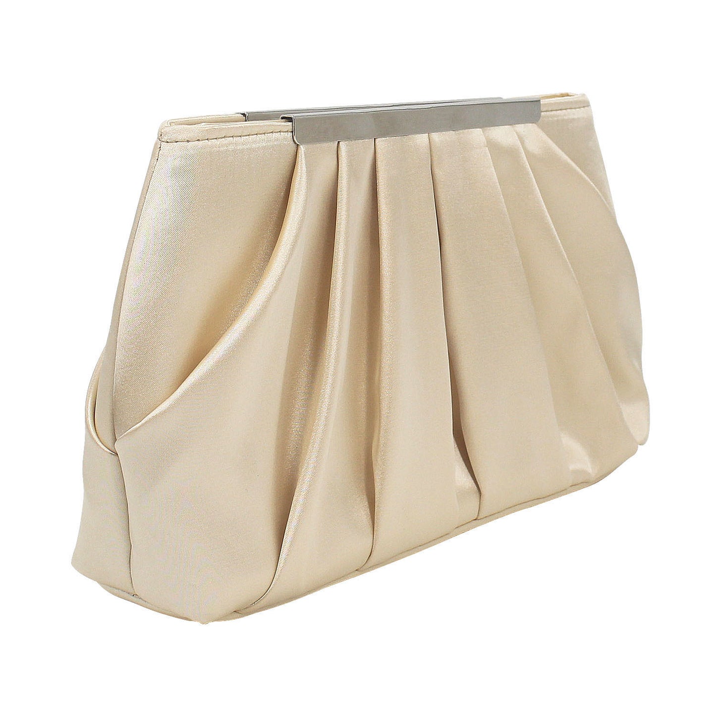 Pleated Satin Dinner Clutch