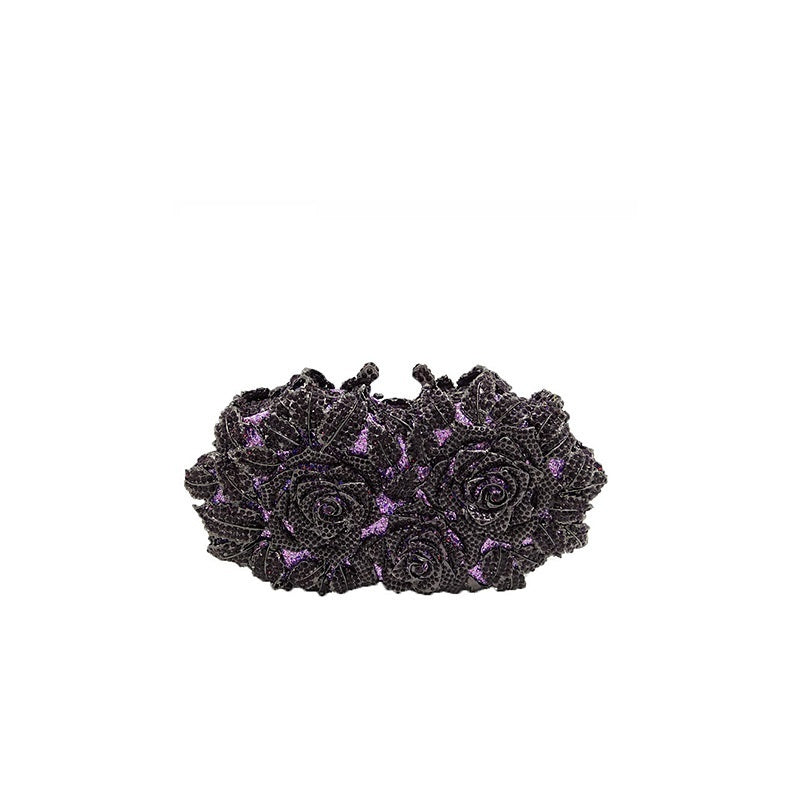 Hollow Flower Diamond Clutch