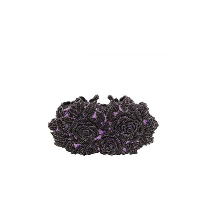 Hollow Flower Diamond Clutch