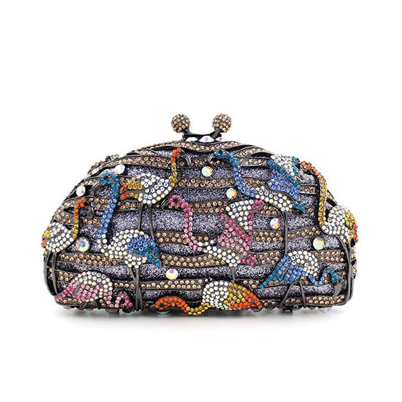 Metal Diamond Evening Clutch