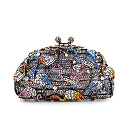 Metal Diamond Evening Clutch
