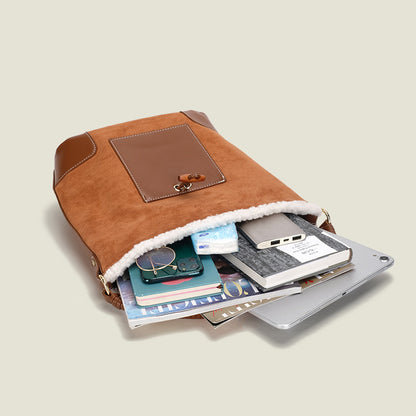 Spliced Bucket Shoulder Tote